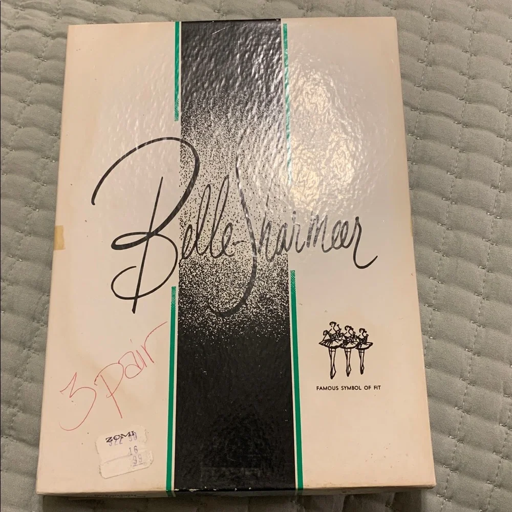 Belle Sharmeer Vintage 3-Pair Sheer Stockings NEW-Never worn Seamless Thigh high